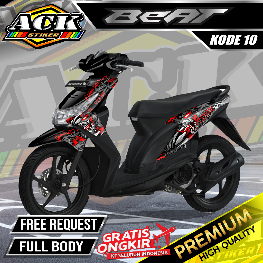 Decal stiker Beat Karbu Full Body - Stiker Motor Beat Karbu Full Body kode ACK 10