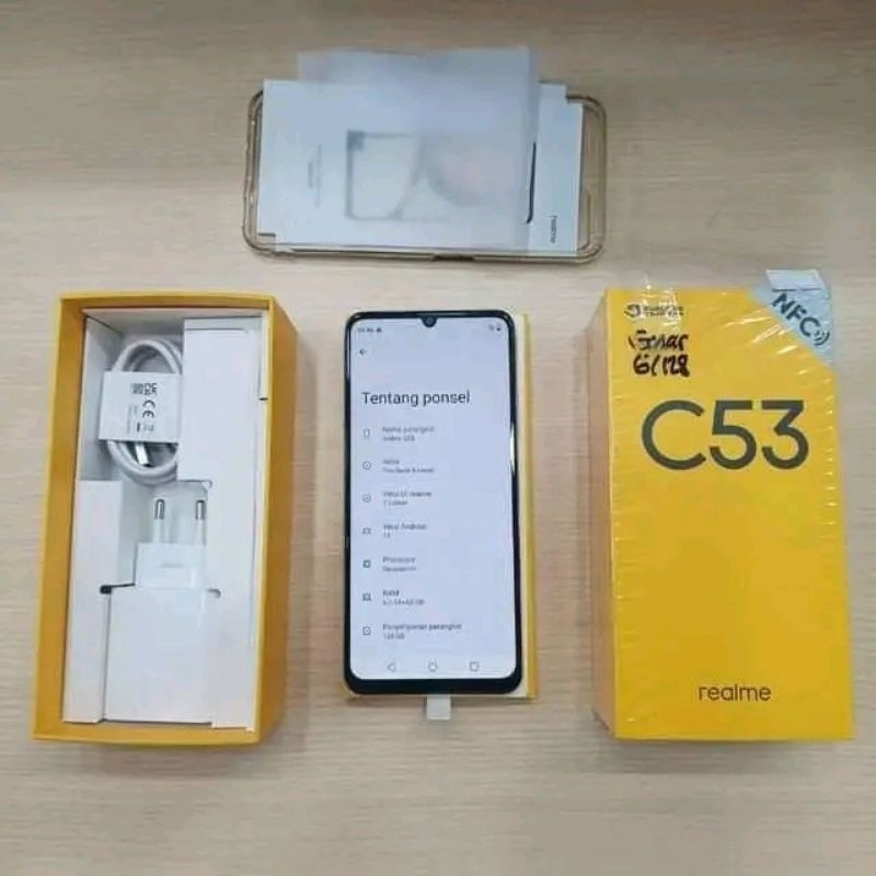 Realme C53 ram 8/128 nominus masih mulus fullshet second rasa baru garansi resmi Indonesia