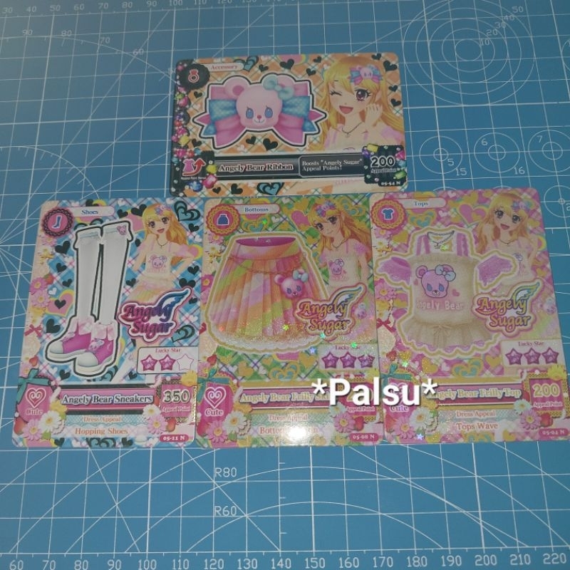 (SET)KARTU AIKATSU CARD RARE ICHIGO HOSHIMIYA ANGELY SUGAR ANGELY BEAR SET CARD RARE