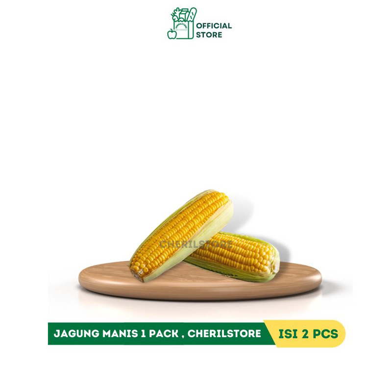 

Jagung manis 2 bonggol sayuran segar