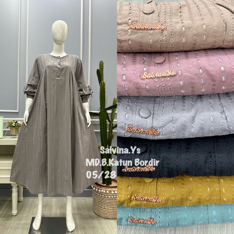 mididress salvina ys katun bordir