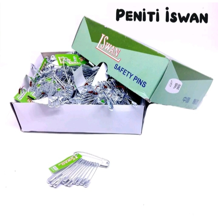 PENITI BAJU PAKAIAN PENITI HIJAB BROSS BROS JILBAB KERUDUNG WANITA JARUM PENITI ISWAN ISI 12 PCS BES