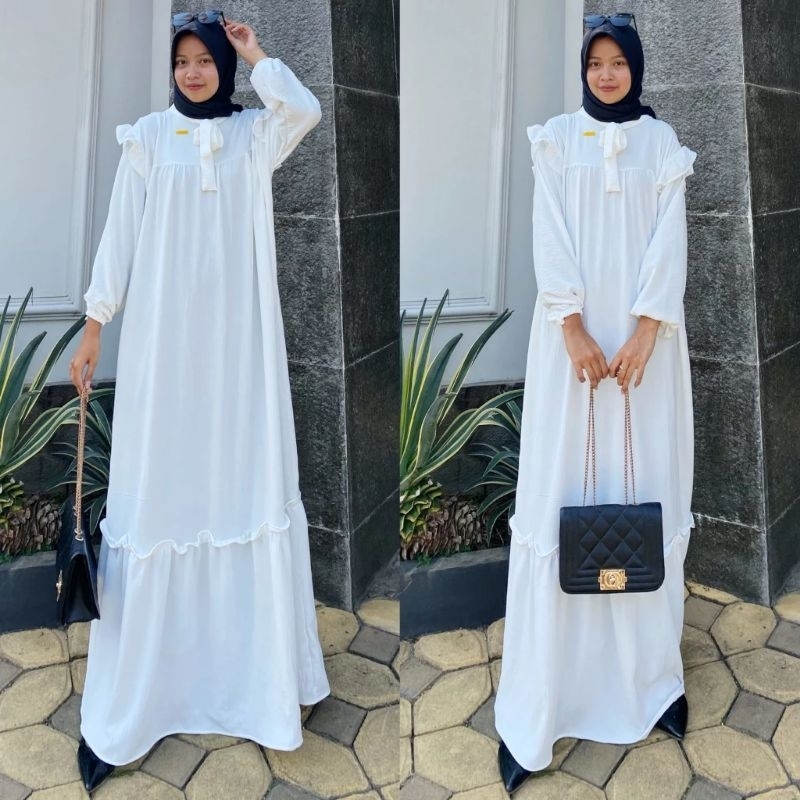 gamis salma/salma dress/gamis polos ld 120cm