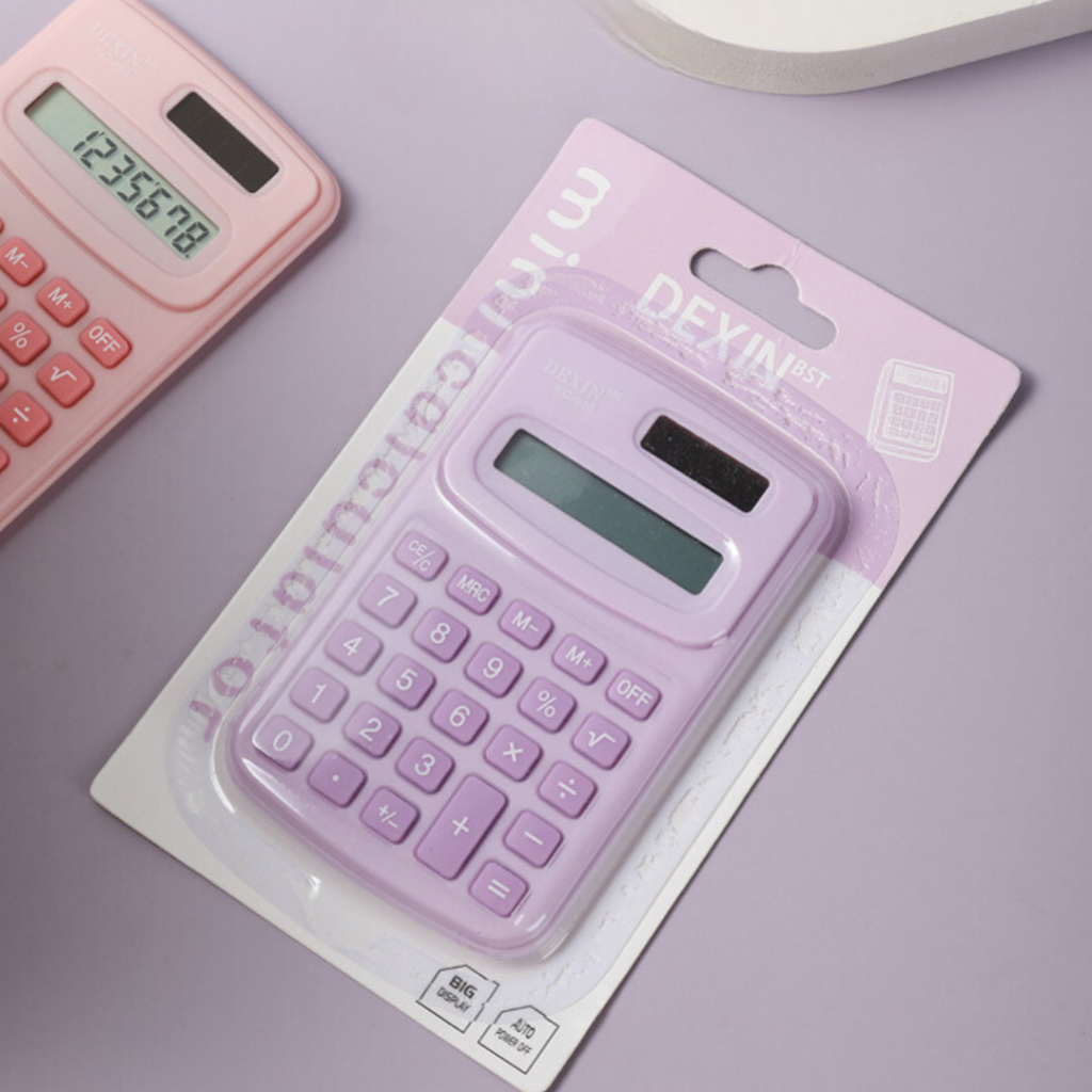 

TENNO Mini Calculator 8 Digit Kalkulator Kecil Imut Lucu Warna Estetik Soft Pastel Macaroon Bisa Masuk Kotak Pensil Atau Saku