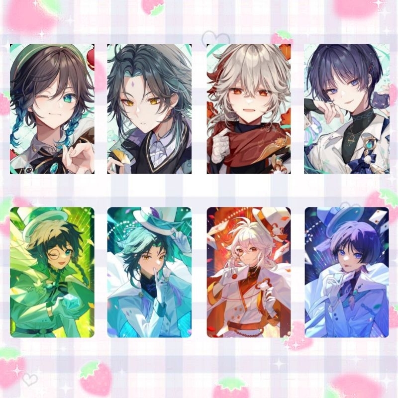 

Photocard Genshin Impact Anemo boys AU - Kazuha, Venti, Xiao, Wanderer 塔亚奥科