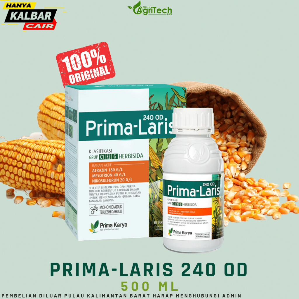 HERBISIDA JAGUNG PRIMA LARIS 240 OD 500 ML ATRAZIN MESOTRION NIKOSULFURON