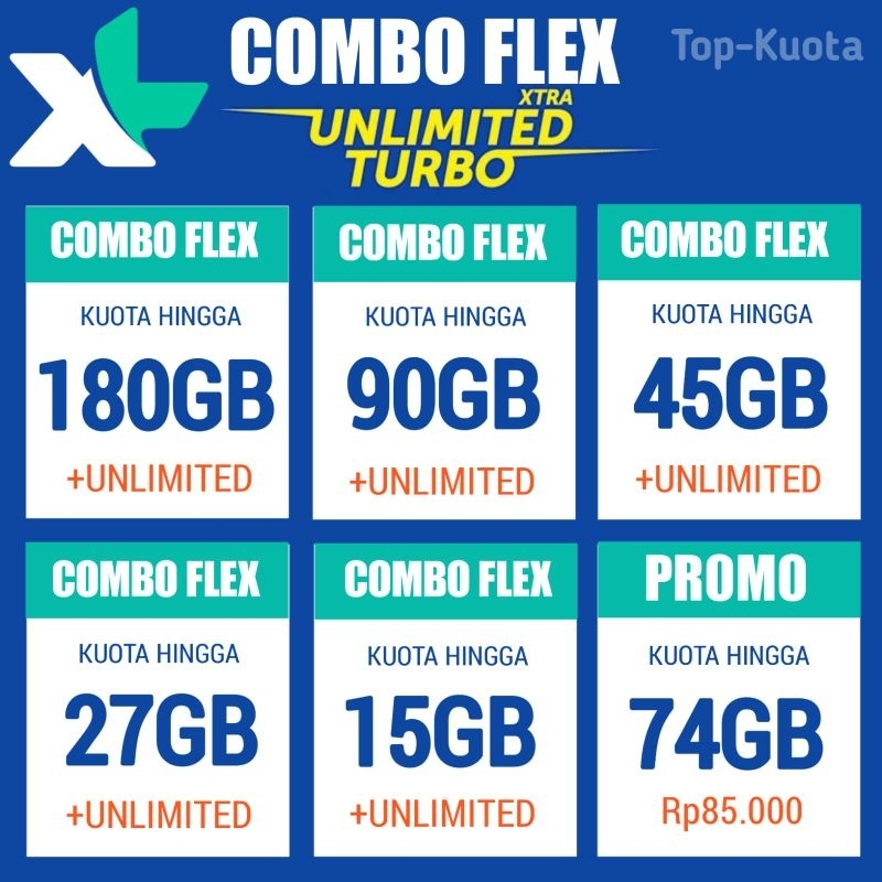 KUOTA XL COMBO FLEX INJECT PAKET DATA MURAH UNLIMITED BULANAN