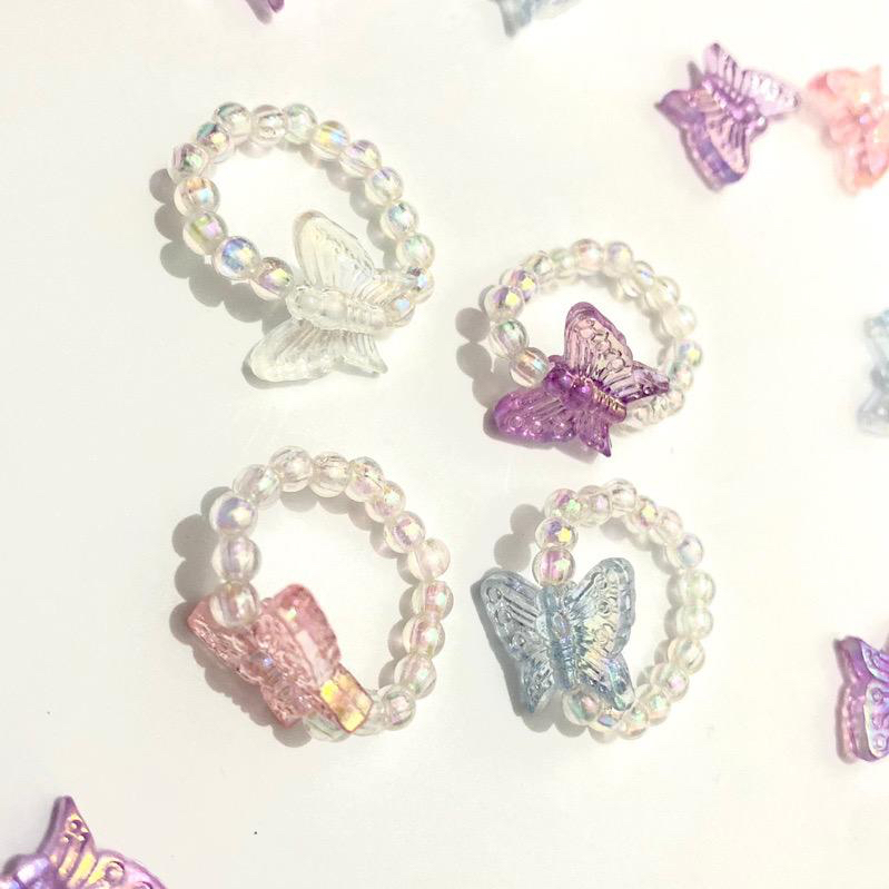 [Part3] Promo11.11//Rings Series Butterfly Pearl Clear Beads/Korea/Idol KPOP