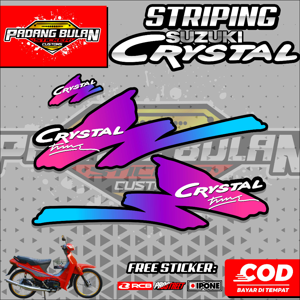 STRIPING VARIASI SUZUKI CRYSTAL  - STICKER LIST MOTOR SUZUKI CRYSTAL