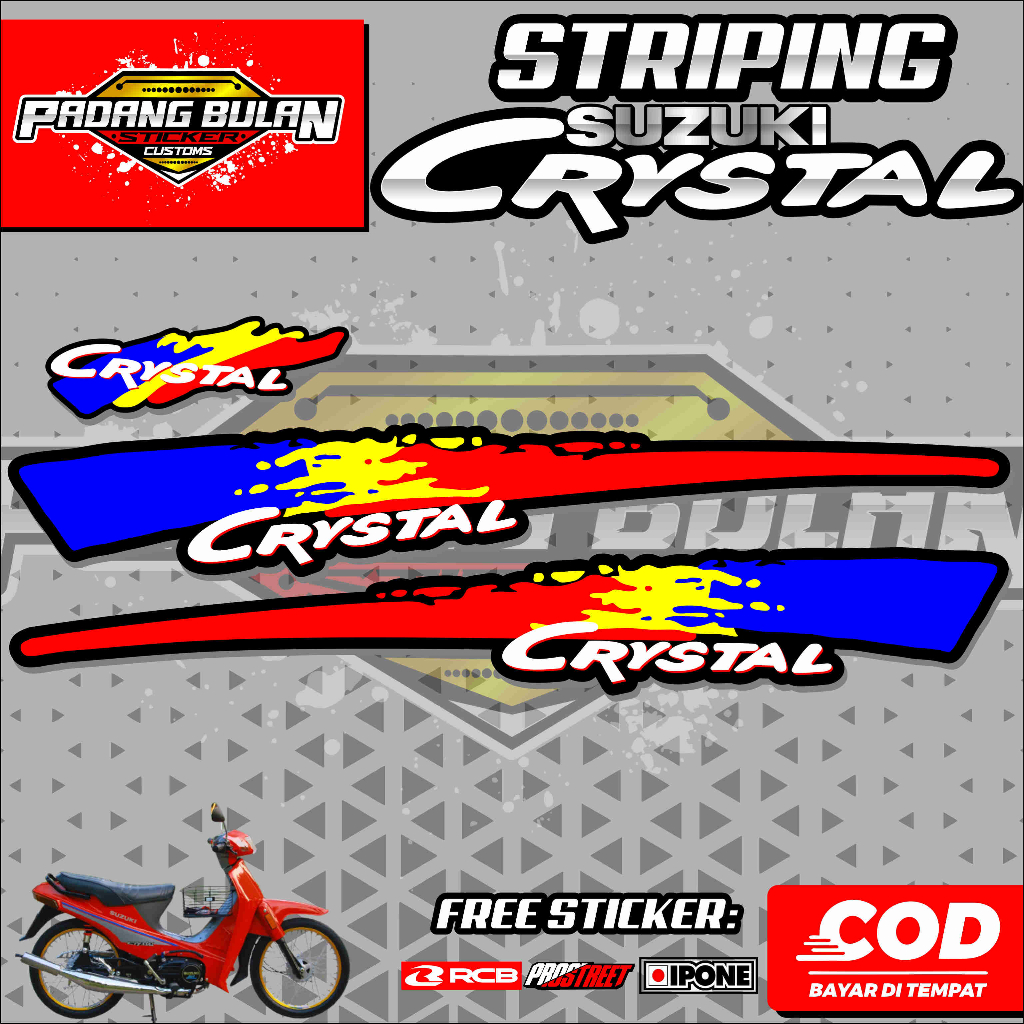STRIPING VARIASI SUZUKI CRYSTAL  - STICKER LIST MOTOR SUZUKI CRYSTAL
