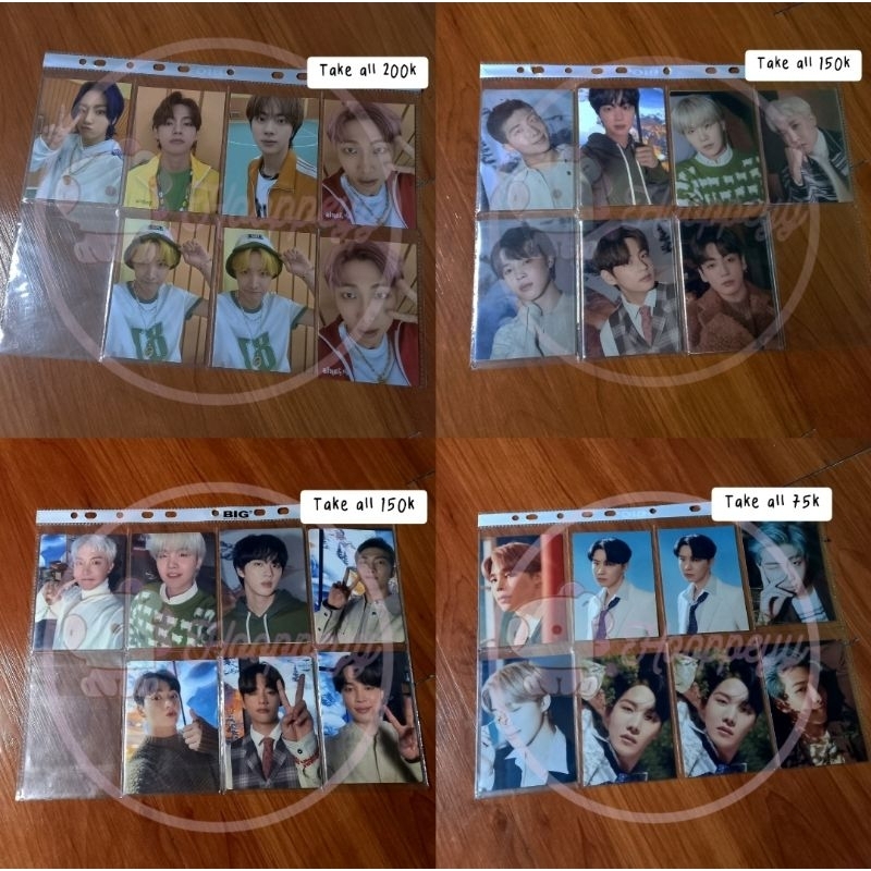 MPC cardigan butter, pc little wishes holiday BTS, postcars Hybe insight