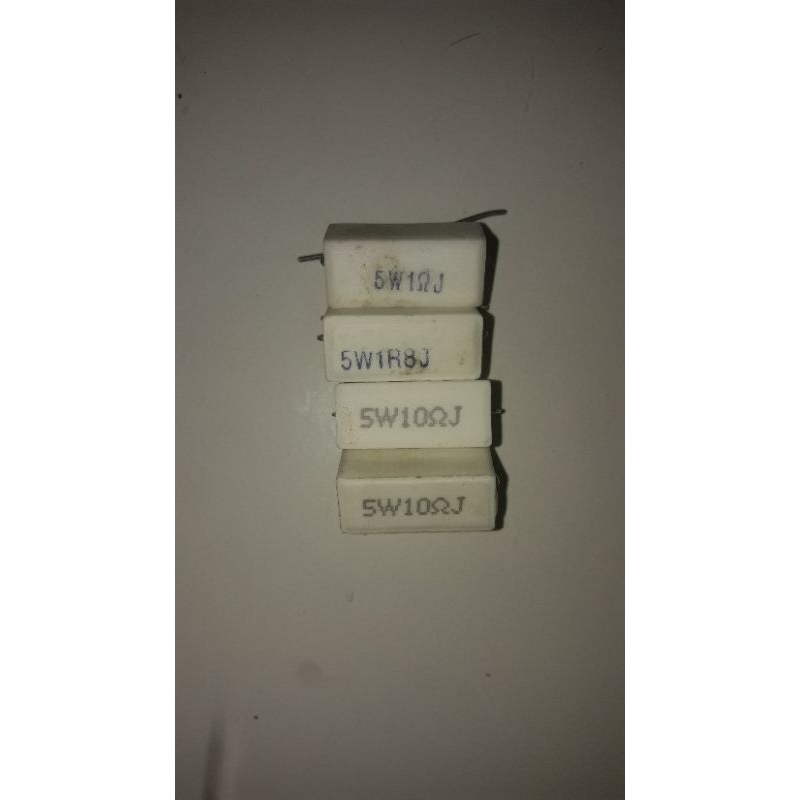 Resistor 1ohm, 1.8 ohm, 10 ohm 5 watt