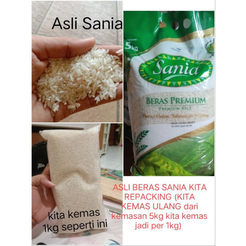 

Beras Sania kemasan repacking (kita kemas upang 1kg)