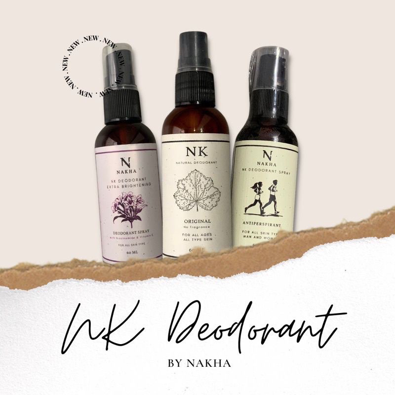 NK DEODORANT NATURAL SPRAY 60ML || MENCEGAH BAU BADAN & KETIAK