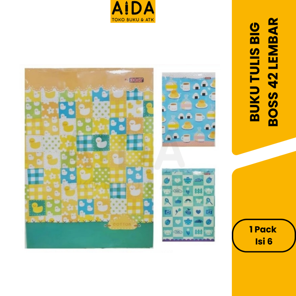 

BUKU TULIS BIG BOSS 1 PAK(ISI 6) BUKU TULIS BOXY