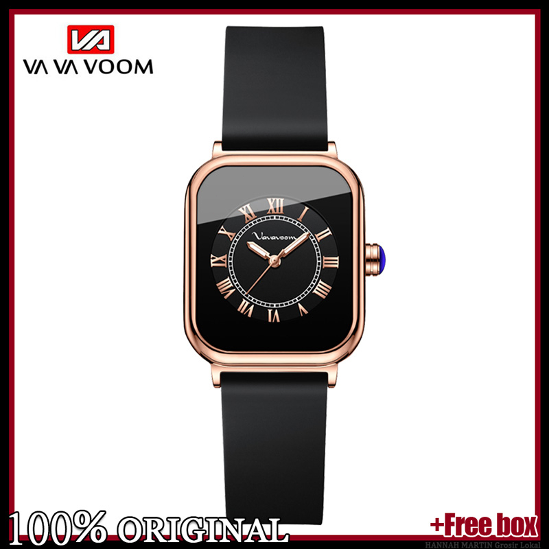VAVAVOOM Jam Tangan Wanita Jam Tangan Wanita Kuarsa Silikon Sederhana Angka Romawi Jam Tangan Anak P