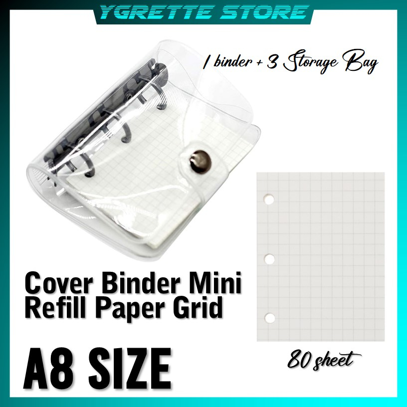 

YGRETTE - JIANWU Cover Binder Buku Catatan Jurnal Harian 3 Ring Ukuran A8 - NB-2020 - Black LOOSE LEAF MINI