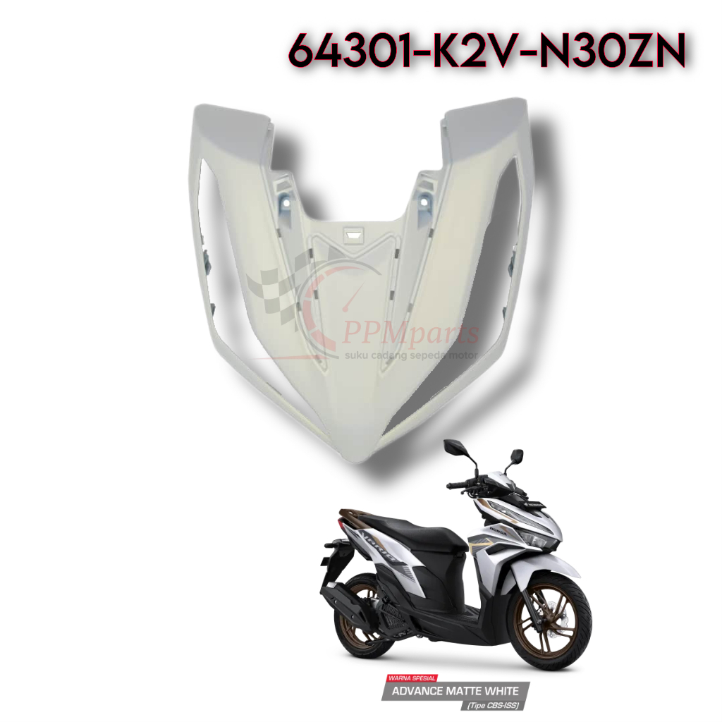Panel Tameng Depan Vario 125 New K2V Putih Doff 64301K2VN30ZN
