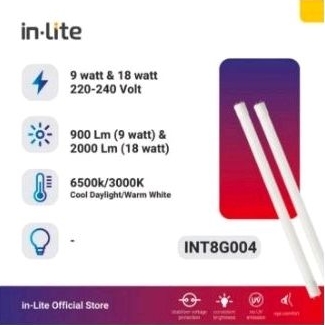 Lampu LED T8 TL 18 Watt 120CM Cahaya Putih