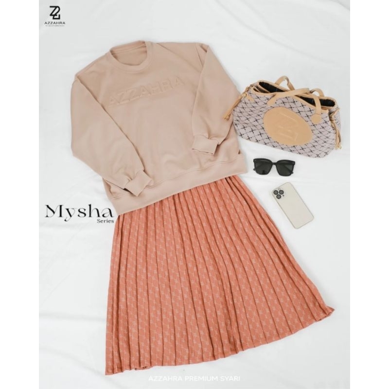 DISKON || Mysha Set One Set Rok Plisket Sweater by Azzahra