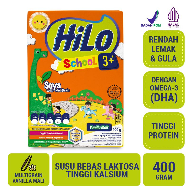 

HILO School Susu Bubuk 3+ Soya With Multigrain 400 GR