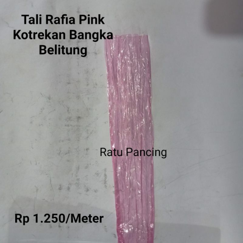 Tali Rafia Pink Kotrekan Sabiki Bangka Belitung Tali Plastik Rp. 1.250/meter