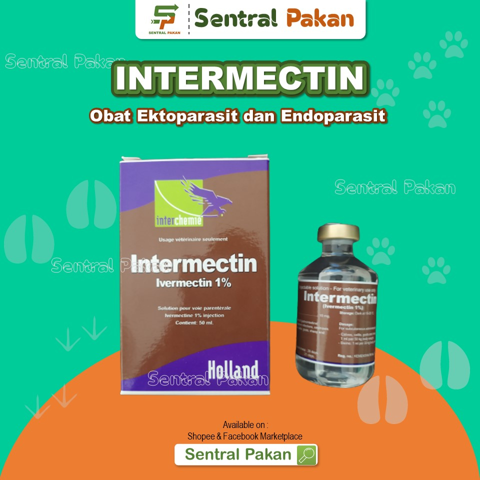 INTERMECTIN INJEKSI 50ML - OBAT EKTOPARASIT & ENDOPARASIT