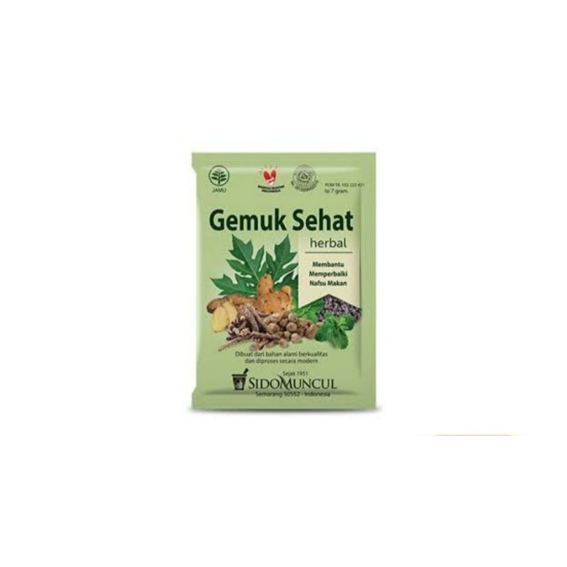 Sidomuncul jamu gemuk sehat sachet