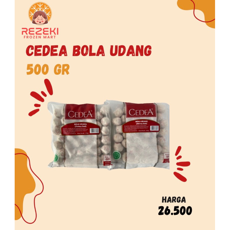 

Cedea Shrimp Ball 500 Gr | Bola Udang Isi 35 Pcs | Frozen Food Murah