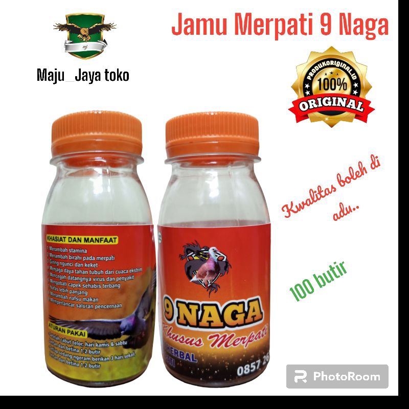 Jamu merpati 9 naga isi 100 butir untuk merpati