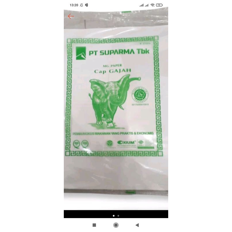 kertas bungkus nasi KFC