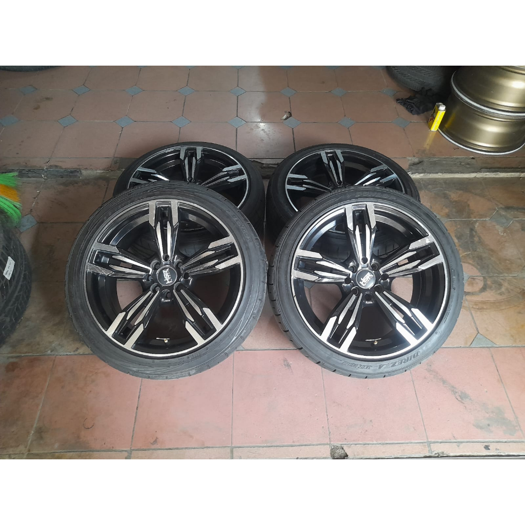 VELG BEKAS MOBIL RACING HSR MERKIN RING 17 HOLE 4X100/114 + BAN