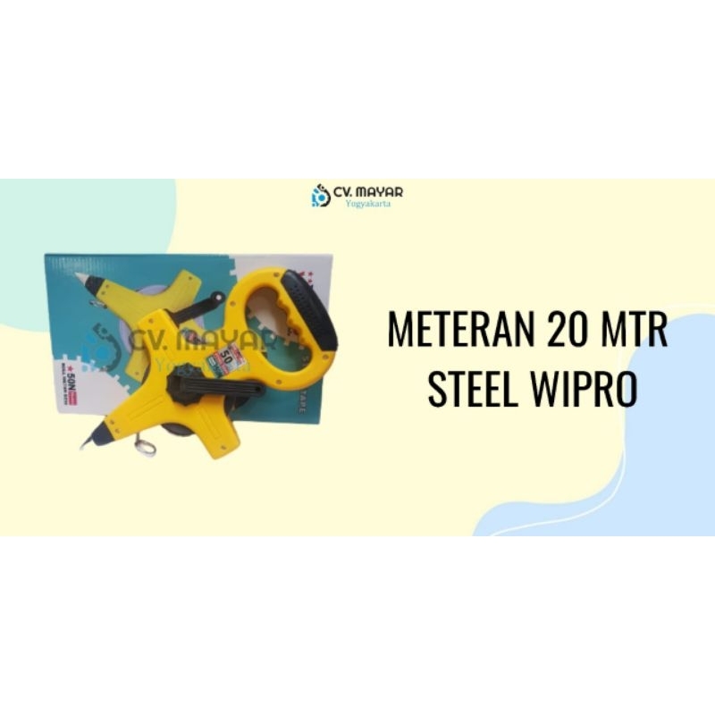 meteran roll 20 meter besi wipro