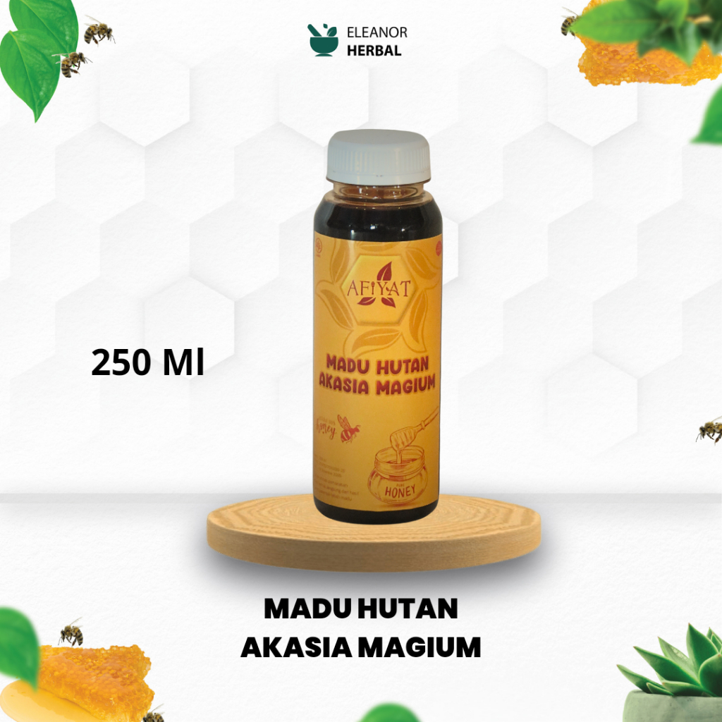 Madu Hutan Afiyat Nektar Akasia Mangium Magium Asli Hutan Sialang 250 ml Termurah