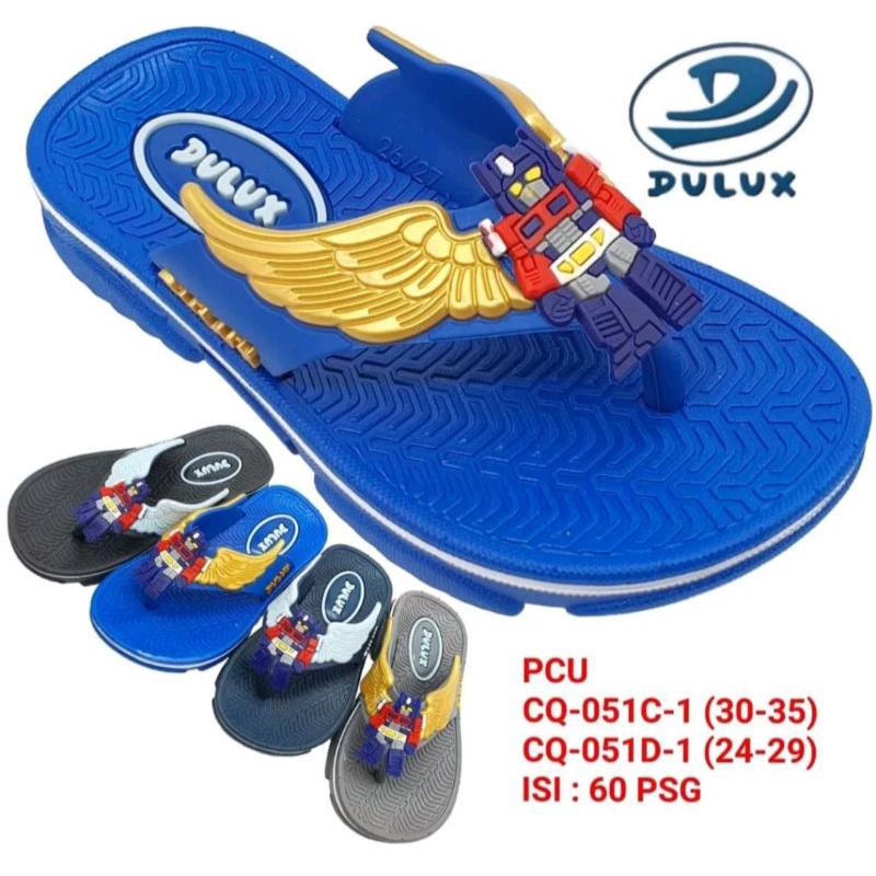 Sandal jepit Anak Laki-Laki karakter Robot/Sandal Dulux CQ 051C ukuran 30-35