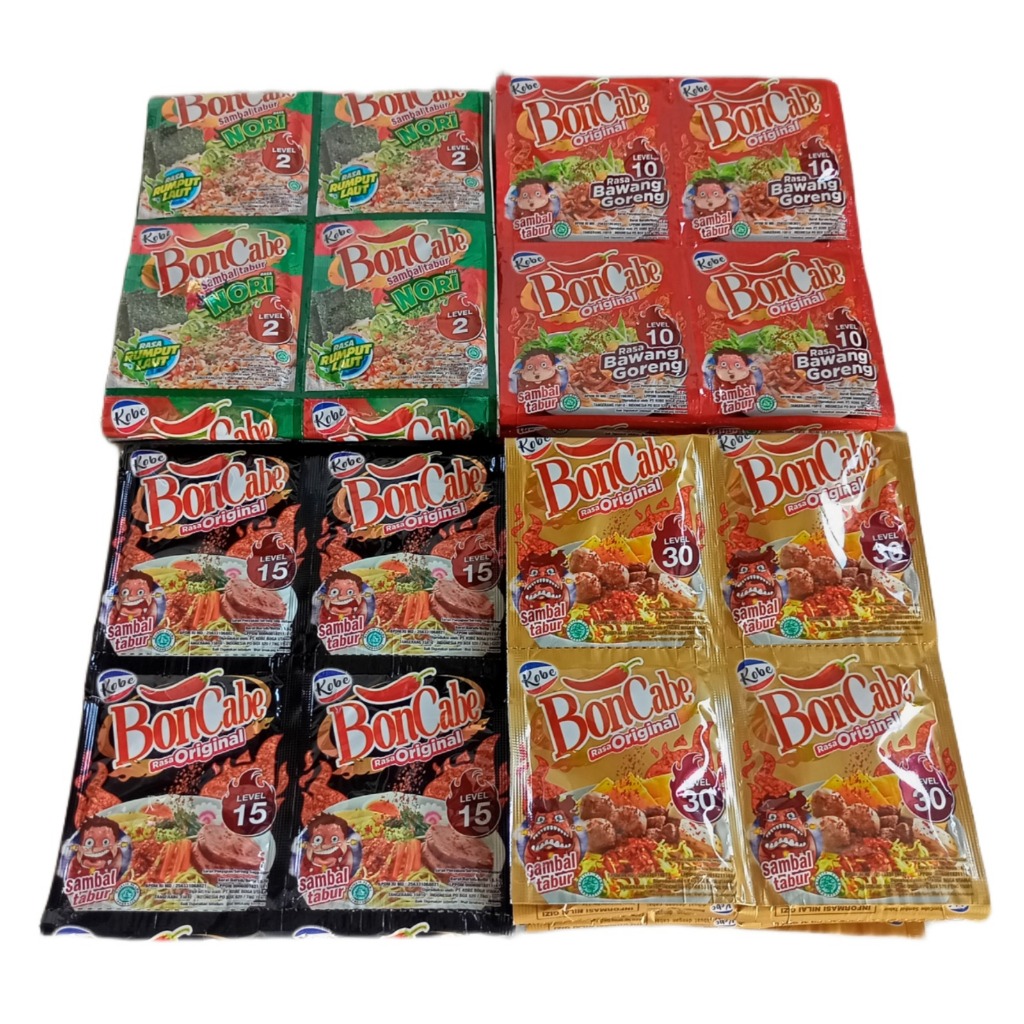 

Boncabe Sambal Tabur Kobe Rencengan isi 24pcs Bubuk Cabai Food