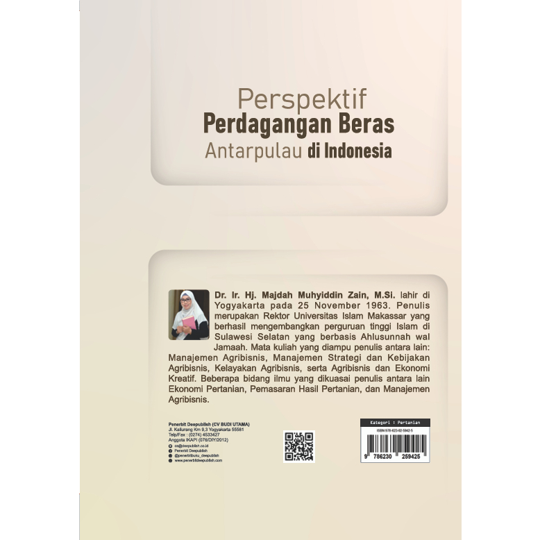 Deepublish - Buku Perspektif Perdagangan Beras Antarpulau di Indonesia - BUKU PERTANIAN