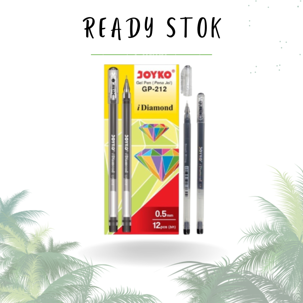 

Pulpen Gel / Ballpoint Gel / Gel Pen GP-212 / GP212 JOYKO BLACK ( PCS )