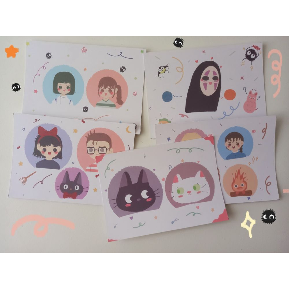 

BAKANEGO Ghibli Postcard / Kartu Pos Ilustrasi