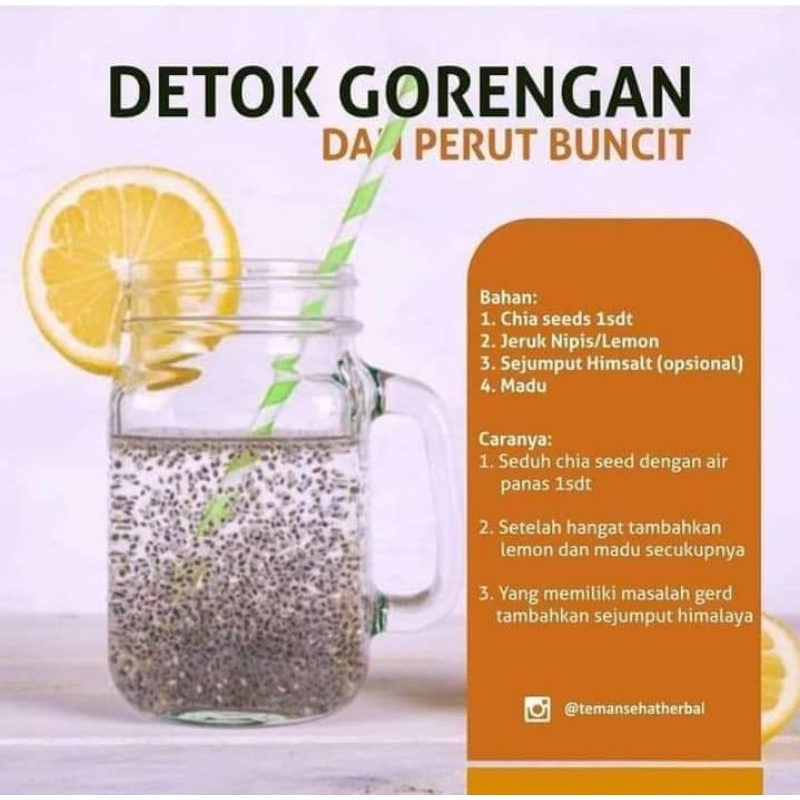 

Chiaseed kemasan 100gr untuk diet, stamina dan kesehatan