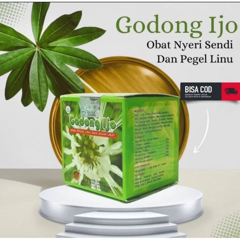 Kapsul Godong Ijo Kapsul Obat Asam Urat Isi 10 Sachet