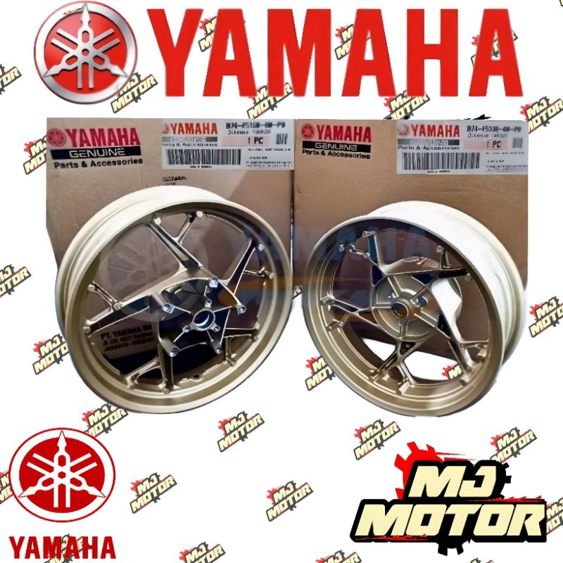 VELG RACING DEPAN BELAKANG XMAX 250 GOLD ORI YAMAHA