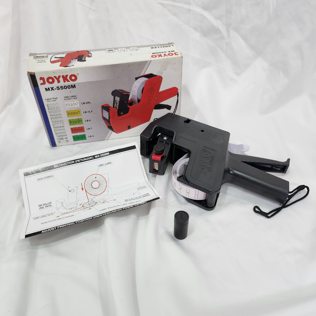 

Alat Mesin Label Harga Price Labeller Joyko MX-5500 1 Baris 8 Digit Mesin Label Harga Expired