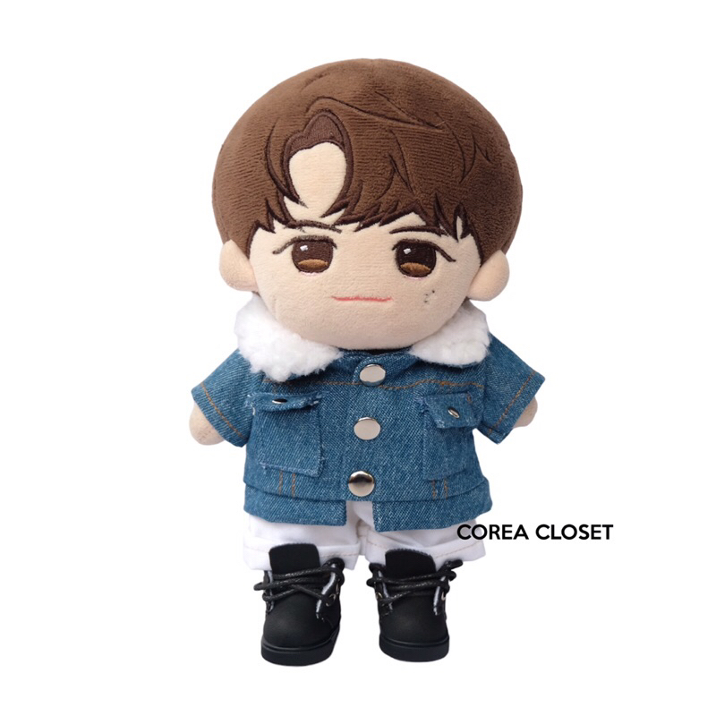 READY STOCK  dsn PRE ORDER 20cm Skzoo / 15cm Kpop doll Clothes - Seventeen Wonwoo Jeans Winter  Coat