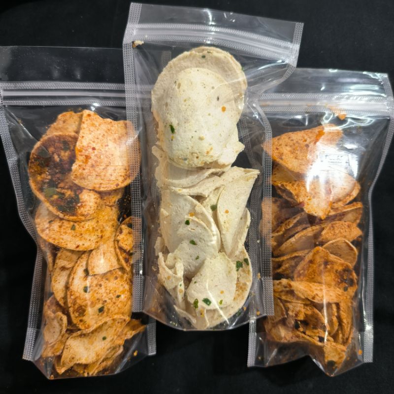 

Keripik Basreng koin Daun Jeruk 50 gram Premium