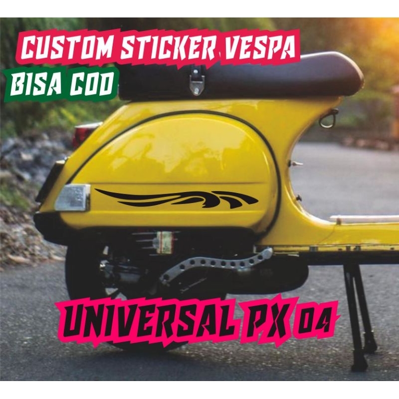 CUSTOM STICKER VESPA BISA COD UNIVERSAL 04 STICKER VESPA STICKER SCOOTER STIKER CUSTOM STICKER MURAH