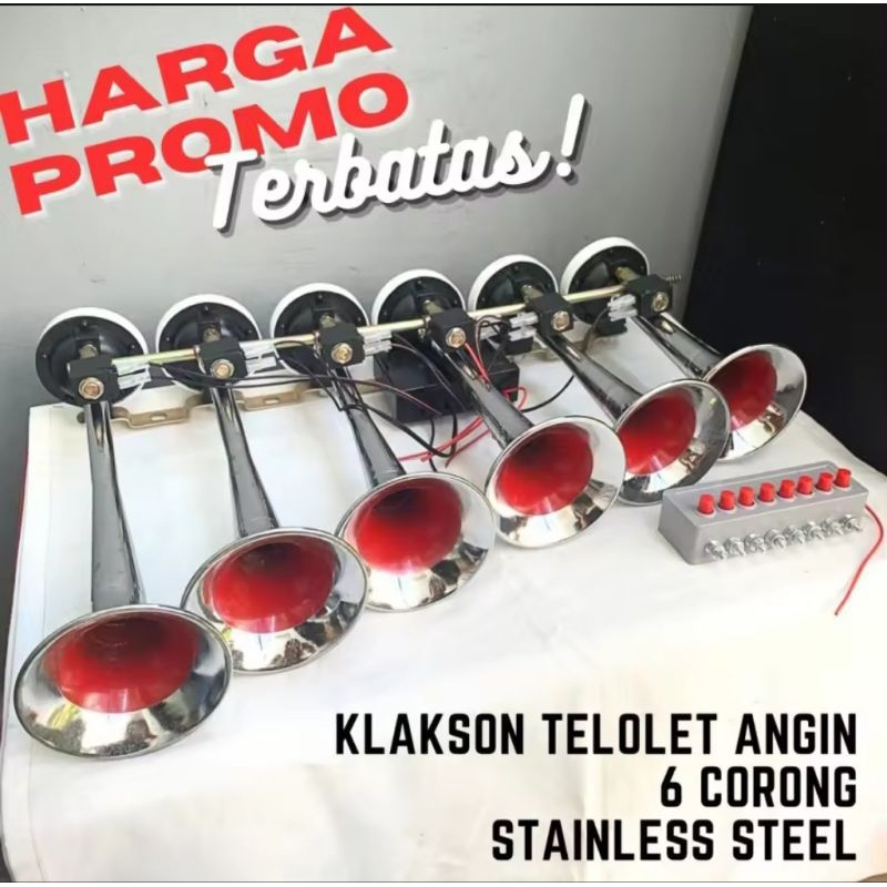 Klakson Telolet 6 Corong 8 Tombol