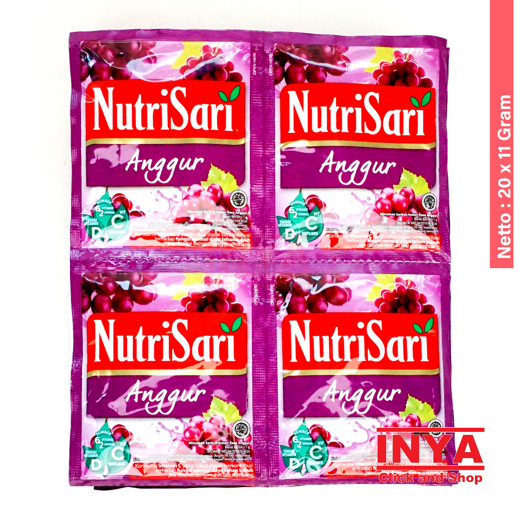 

NutriSari Anggur 20x11gr Renceng - Minuman Serbuk - Instant Powder Drink