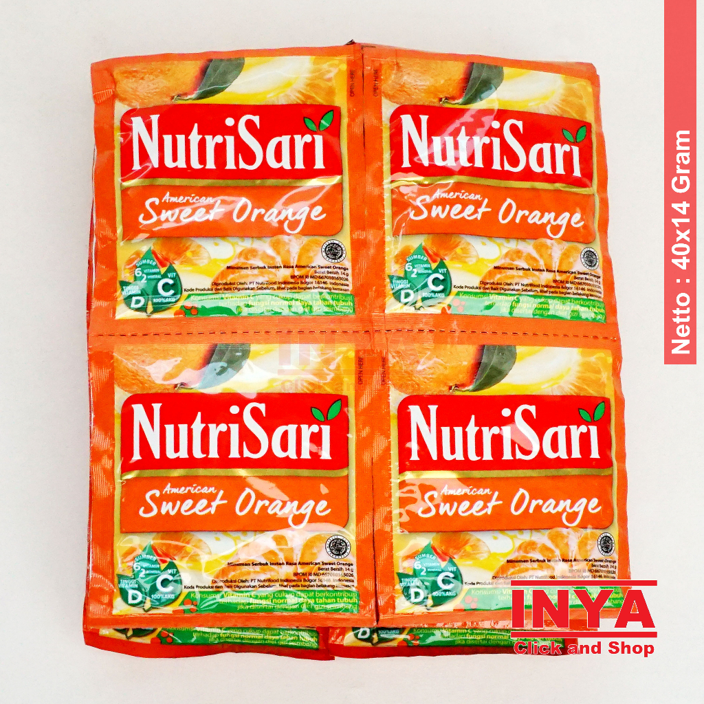 

NutriSari Sweet American Orange 40x14gr Pack - Minuman Serbuk - Instant Powder Drink