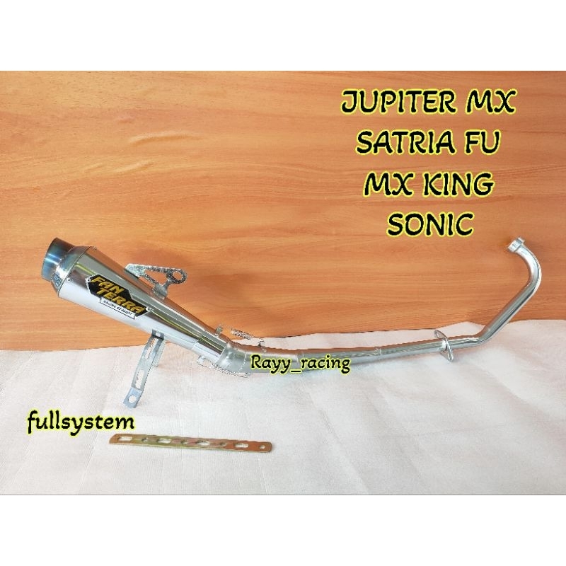 knalpot racing FANTERRA MONCONG BIRU untuk motor JUPITER MX KARBU OLD.JUPITER MX NEW/SATRIA FU KARBU